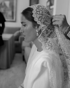 Tipo de velo, mantilla Velo mantilla para novias